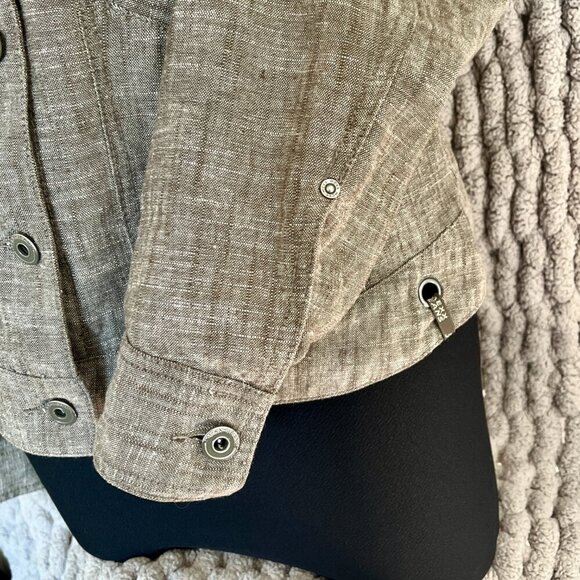 Mexx Light Brown Linen Blend Utility Jacket – Size 12 - Picture 7 of 14